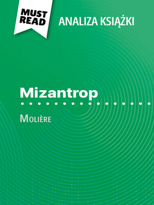 cover image of Mizantrop książka Molière (Analiza książki)